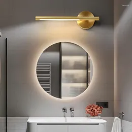 Duvar lambası Vanity Lights Banyo Fikstür Ayna Accans Bakır Malzeme Modern İç Ev Dekoru Yatak Odası Çatı Yatağı Led Aydınlatma