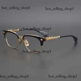 Ch Cross Sunglasses Frames Designer Coração Homens Óculos Pure Titanium Gold Óculos Placa Miopia Chromes Mulheres Marca Chromes Óculos de Sol de Mulheres 453 927