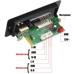 SPELARE NY 7 ~ 12V CAR HANDSFREE CALL BLUETOOTH MP3 Decode Board med Bluetooth Module+FM+Gratis frakt10000656