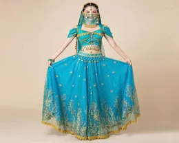 Stage Wear Belly Dance Outfits Bollywood Costume Set Party Cosplay Festival Performance Hafting Long Maxi Squirt5788132