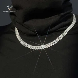 12mm Diamond Vvs Moissanite Necklace Iced Out Hip Hop Jewelry Gold Plated Cuban Link Chain