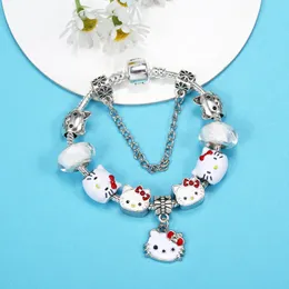 Classico marchio caldo fai da te braccialetto di cartone animato stile carino per ragazze piccolo gatto braccialetto di perline regalo romantico boutique braccialetti per bambini gioielli di design
