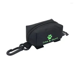 Dog Carrier Poop Bag Dispenser Water Resistant With Buckle Attachment Holder 10 Rolls Of Garbage