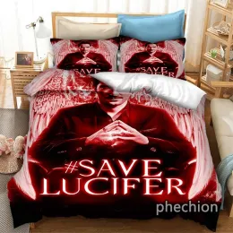 Conjunto Phechion LUCIFER 3D PRIMELTA CONJUNTO DE CABENAÇÃO DE EUVET CAPAS DO EMVET PHOVELAS CONJUNTAS DE AGRAÇÃO DE ONE