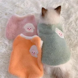 Kostiumy kota SWEATER PUCHOVER Soft Puszysty zimowe ubrania dla zwierząt do małej kamizelki Puppy Jackets Ubranie Kitty