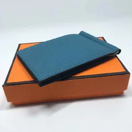 Multi Color Money Clip Plånbok för kreditkort Premium läder minimalistiska plånböcker med kortplats fold design läderklipp utsökt gåva till vänner plånbok klipp