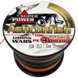 Hochwertige, 500 m lange Schnüre, 150 LB, 0,8 mm Seil, Angelschnur, 4 Stränge, superstarke japanische PE-Multifilament-geflochtene Angelschnur