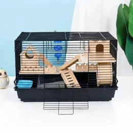 Käfige Zweistöckiger Hamsterkäfig mit großem Raum, spezieller Käfig für Golden Bear Honey Bag Glider Pet Nest Cage Heimtierbedarf 47 cm