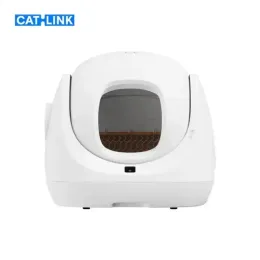 ボックスキャットリンク自動猫のリターボックスセルフクリーニング複数の猫をアプリの余分なトイレペットスマートアイテムareerogato cerrado