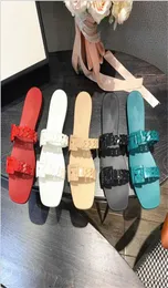 2021 Brand Women sandals High quality Designer lady slippers summer outdoor fashion Plastic chain jelly slipper luxury Genuine Lea9113544
