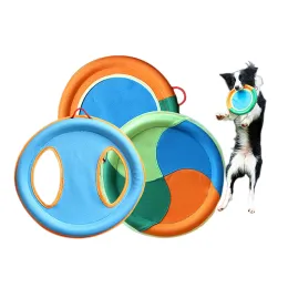 Toys Pet Flying Discs Toys Linen Small Medium Large Dog Darts Tug UFO Training Interactive Toy Puppy Fetch Flying Disc Bite Resistant