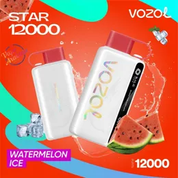 Newest Flavors Vozol Star 9000 12000 Puffs Disposable Vape Pen 2% 5% Nicotine Rechargeable Vapes 9k 12k Puffbar Digital Screen Electronic Cigarettes