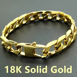 Men Women Bracelet 681012 Mm 8 Inches Curb Chain Punk Hiphop Mens Jewellery Stainless Steel Gift 240227