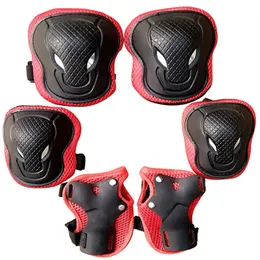 Knee Pads 6pcs Adjustable Unisex Sponge For Kids Wrist Guard Accessories Protective Gear Set Safety Roller Skating Cycling Skateboarding