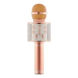 Mikrofony WS858 Profesjonalny bezprzewodowy głośnik mikrofonu Karaoke Mic Mic Micophone Bluetooth Radio Studio MIC MIC WS858 Muzyka