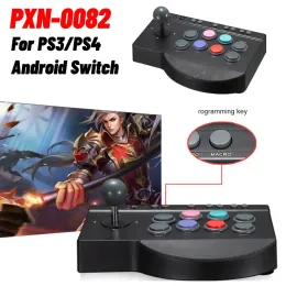 Joysticks PXN 0082 USB Street Fighter Joystick PC PS4 Controller för PS3/Xbox One/Switch/Android TV Arcade Fighting Game Fight Stick