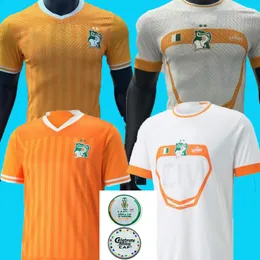 Elfenbenskusten 2023 2024 Cote D Ivoire National Team Soccer Jerseys Drogba Kessie Zaha Cornet Men Home Maillot de Foot Football Man Uniforms Fans Version Final