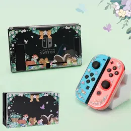 Hüllen Forest Party Hardcover TV Dock Ladegerät Ständer Hülle für Nintendo Switch Oled Crystal Shell JoyCon Controller TPU Soft Protector