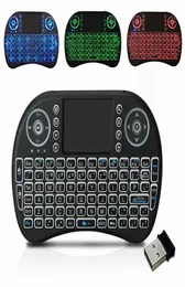 Teclado sem fio i8 com luz de fundo, 3 cores, 24g, air mouse, controle remoto, touchpad, bateria de lítio recarregável para android t3540840