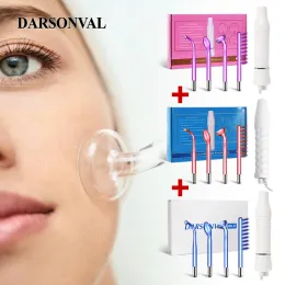 Dispositivos Darsonval Varinha de terapia facial de alta frequência para cabelo rosto anti envelhecimento acne eletroterapia varinha massageador de vidro para cuidados com a pele facial