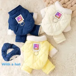 Jackets Dog Jacket Waterproof with A Hat Luxury Dog Jumpsuit Chihuahua French Bulldog Puppy Costume Winter Pet Dog Warm Clothes Coat