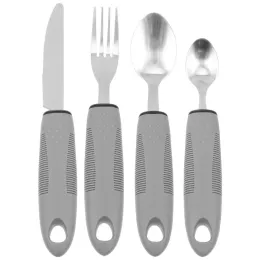 Set 3/4/5 pezzi AntiShake Stoviglie Anziani Ausiliari Cucchiaio Utensile Forchetta Paziente Anziano Artrite Disabili Cibo Mangiare Aiuti Posate