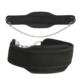 Lifting Heavy Duty Weight Lifting Belt with Chain Dipping Belt Pull Up Chin Up Kettlebell Barbell Fitness Bodybuilding Gym Thick Belt