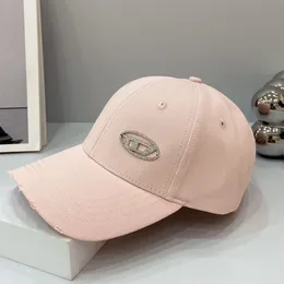 Primavera/verão versátil boné de beisebol moda designer chapéu quebrado diamante carta metal caminhoneiro chapéus mostrar rosto pequeno casquette bonés