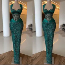 Fashion Halter Evening Dresses Sequined Mermaid Prom -klänningar ärmlös Illusion Rhinestone Custom Made Formal Party Dresses