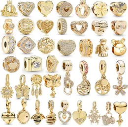 Smycken pärlor charm guld pläterad kärlek klocka pendell ny diy armband halsband tillbehör butik designer smycken komponenter grossist