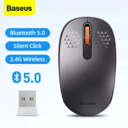 마우스 베이스우스 마우스 무선 Bluetooth 마크 북 노트북 태블릿 컴퓨터 PC Silent Mute 2.4G 마우스 무선 마우스 용 인체 공학적 조용한 마우스