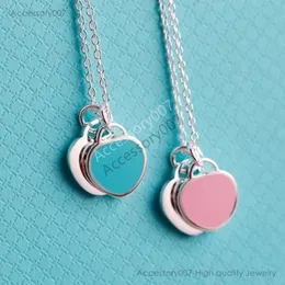 Designer colar designer de jóias colares TCO duplo coração pingente colar para mulheres designer gargantilha colar