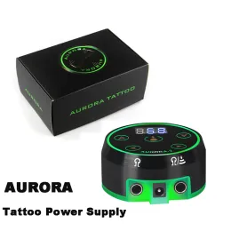 Zasilanie Digital Tattoo Zasilacz Aurora LCD Touch Screen Bateria z złączem adaptera dla stałego tatuażu makijażu