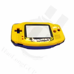 Fall DIY -spelfodral Limited Edition Yellow Blue Housing Shell Cover Case Reparation Byte för för Gameboy Advance för GBA -konsol