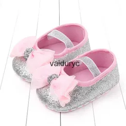 Första vandrare blingblommor Baby Girl Shoes Wedding Party Princess för nyfödda Sweet Sweet Silver Goldh24229