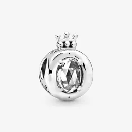 100% 925 Sterling Silver Clear Sparkling Crown O Charm Fit Original European Charms Armband Bröllopsmycken Tillbehör273i