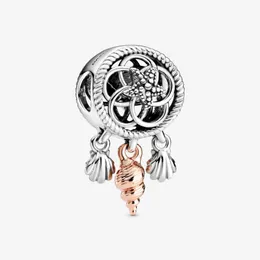 Nuovo arrivo 925 sterling silver openwork conchiglia dreamcatcher fascino adatto originale europeo braccialetto di fascino gioielli di moda accessor295e