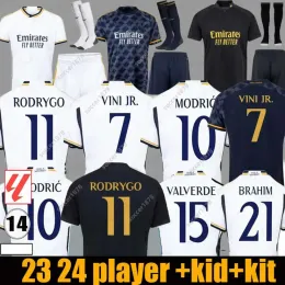 Nowy nadchodzący MBAPPE 10 Bellingham 23/24 Koszulki piłkarskie Vini Jr Modric Fan Player 2023 2024 Football Shirt Real Madrids Rodrygo Camavinga Camisetas Men Kids