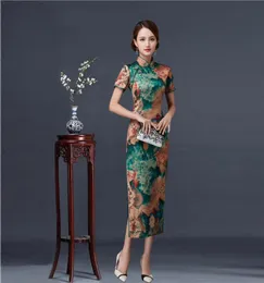 Cheongsam Abbigliamento etnico Donna 2022 Nuove maniche corte abito lungo quotidiano da donna retrò di grandi dimensioni Cheongsam S6XL1281750