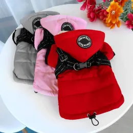 Jackets Small Pet Dog Clothes With Harness Winter Warm Dog Jacket Hoodie For Chihuahua Reflective Puppy Coat Cloak for Small Dogs Yorkie