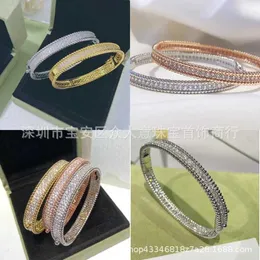 Gioielli firmati Bracciale di lusso Bracciale VanCA Sky Star Argento sterling placcato oro 18 carati Bracciale pieno di diamanti Moda Versatile braccialetto caleidoscopio in oro rosa