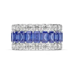 Pão anel de diamante s925 materiais de prata luxo completo anel gelado moda jóias conjunto inteiro diamante brilho zircônia cúbica228z