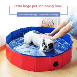 Canetas Piscina dobrável Piscina de cães Banho de banho Bathtub Bathtub externo Piscina de banho dobrável para cães CATS CRIANÇAS PONTECEM PET BATHING TUB