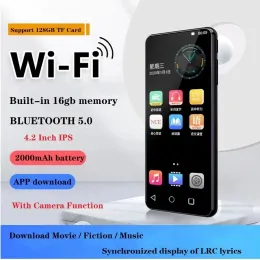 プレーヤーwifi bluetooth 5.0 4.0 4.2インチロスレスオーディオMP3 IPSタッチスクリーンタイプチ薄いビデオメディアカメララジオレコードMP4音楽プレーヤー