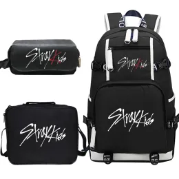 Backpack Stray Kids Prints Backpack Sets for Teenage Girl Boy School Bag Cutom Bagpack Women Men Casual Backpack Children Laptop Book Bag