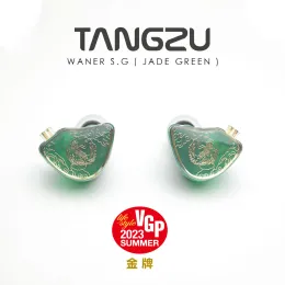 Cuffie Tangzu Wan'er Shangguan Jade Green Hifi in orecchio Nuovo Auricolare Driver dinamico da 10 mm Cuffie IEM