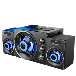 Hoparlörler HIFI 3D Stereo Hoparlörler Renkli LED Heavy Işık Aux USB USB Kablolu Kablosuz Bluetooth Ses Ev Sineması Sour Sound Bar TV