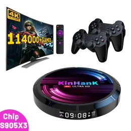 لوحات المفاتيح Super Console X S905x3 Max Retro Video Game Console مع 114000 لعبة 50+ Emualtors PS1/PSP/N64/MAME Emuelec 4.5 TV Box في 1