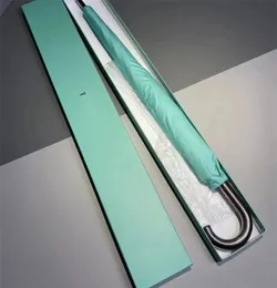 Модный зонт с длинной ручкой, дизайнерский синий зонт для взрослых, классический брендовый автоматический зонт для солнечной и дождливой погоды, радиус 55 см1714722
