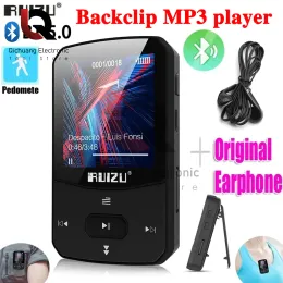 プレーヤーRuizu X52 Sport BluetoothMP3プレーヤーポータブルクリップミニ音楽ウォークマンスクリーンサポートFMレコーディングクロックペドメーターラジオ